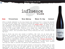 Tablet Screenshot of influencewines.com